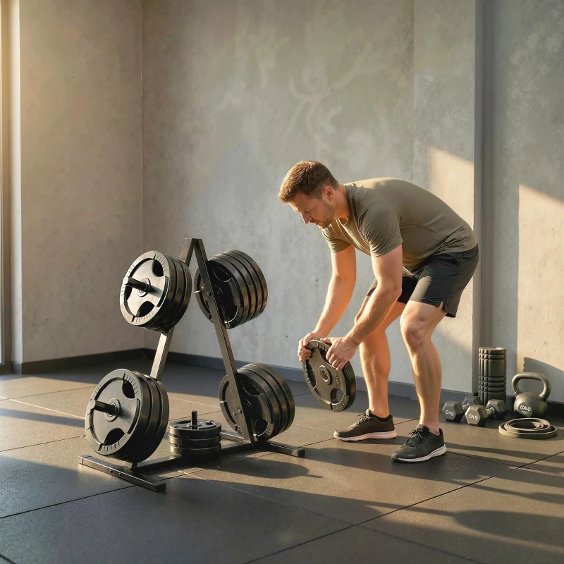 SPORTNOW Gewichtsstandaard voor 2,5 cm gewichtsschijven, 200 kg capaciteit, gewichtsstandaard