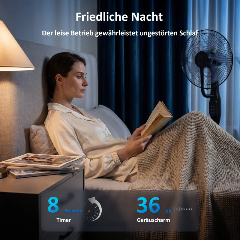 HOMCOM Stehventilator mit Sprühnebel, 70° Oszillation, 3 Geschwindigkeiten, 3 Modi, 3,5L Wassertank, Schwarz