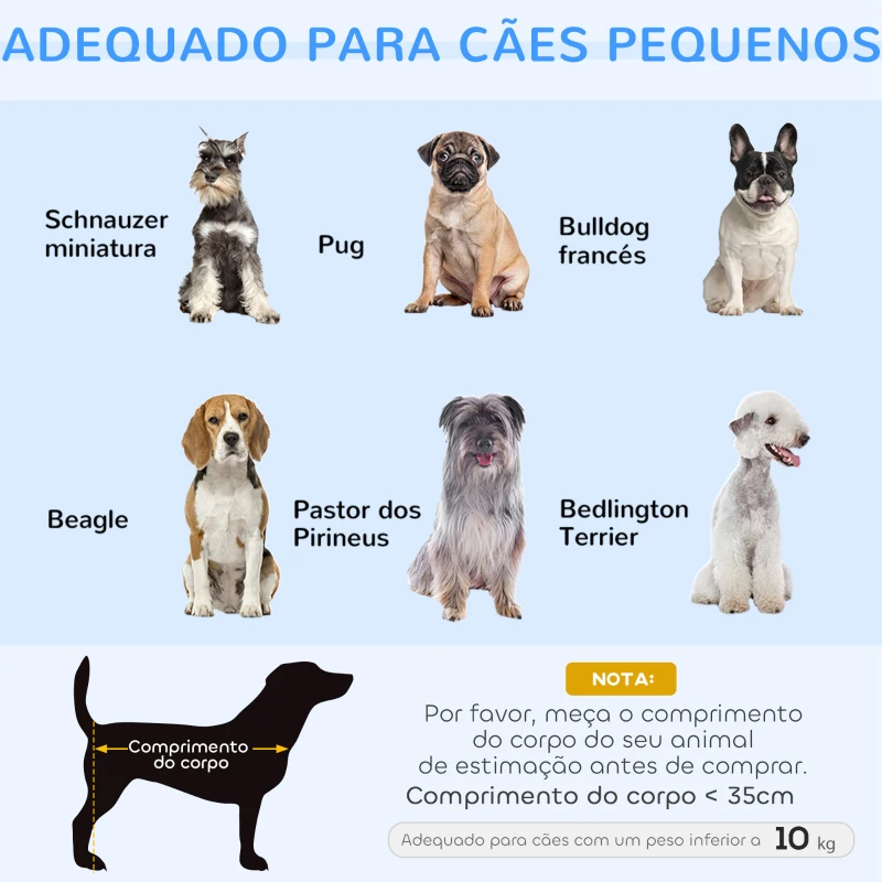 PawHut Sofá para Cães Pequenos com Pés de Madeira Almofada Removível e Capa Lavável  86x55x33 cm Azul