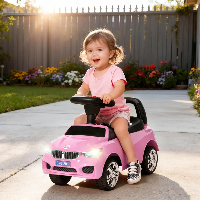 HOMCOM Ride on Car Baby Toddler Walker Foot to Floor Sliding Car Slider, Pink