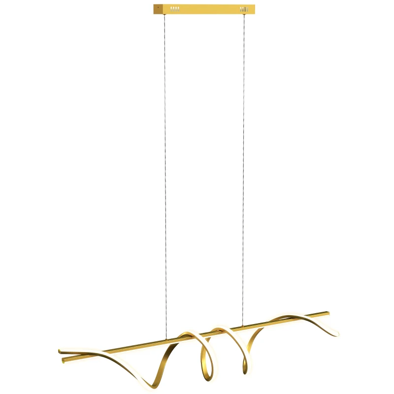 HOMCOM Pendant Light with 3 Colour Temperatures - Gold Tone