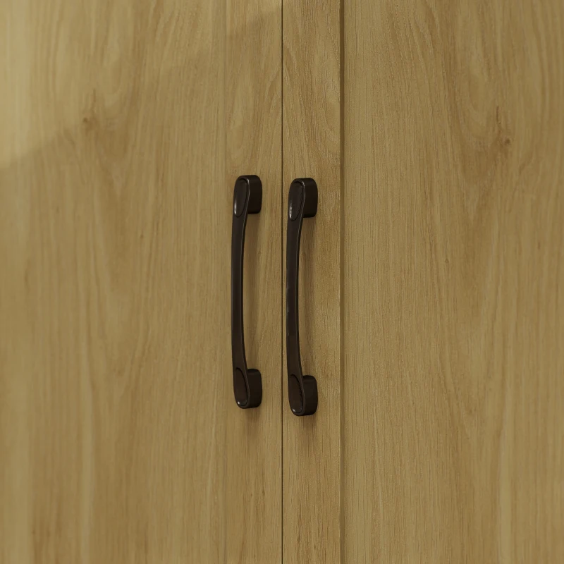 HOMCOM Aparador para Salón Moderno con 3 Puertas 2 Cajones Estante Ajustable para Comedor Entrada 120x38x79 cm Natural