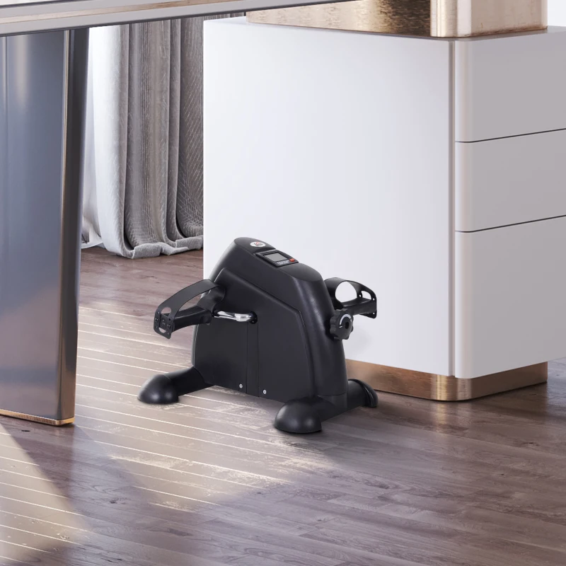 HOMCOM Mini vélo d'appartement pour jambes bras appareil de fitness avec écran LCD 35 x 40 x 31 cm noir