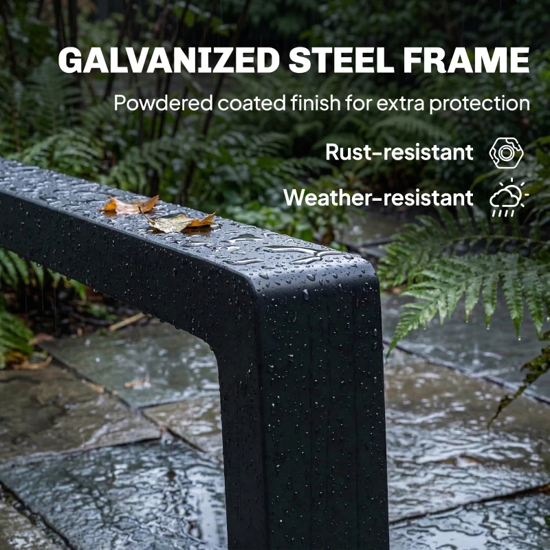 Outsunny Sdraio Reclinabile 5 Posizioni, Poggiapiedi Retrattile, Ideale Per Giardino