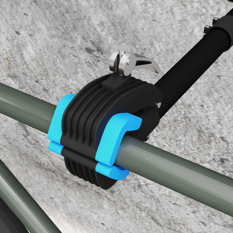 HOMCOM Support de réparation de vélo réglable en hauteur, pince rotative 360°, charge max. 25kg, 41-60x13x13cm, noir