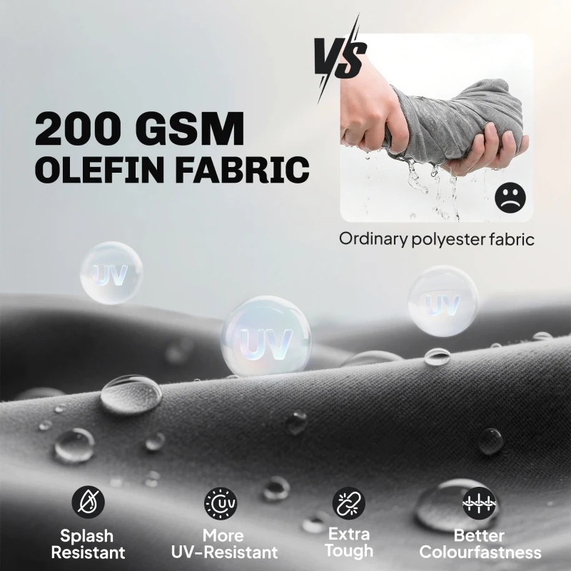 Outsunny 4 Seater Garden Furniture Set, Extra Wide Deep Garden Sofa Set with Olefin Cushions, Brushed Aluminium Frame, Dark Grey