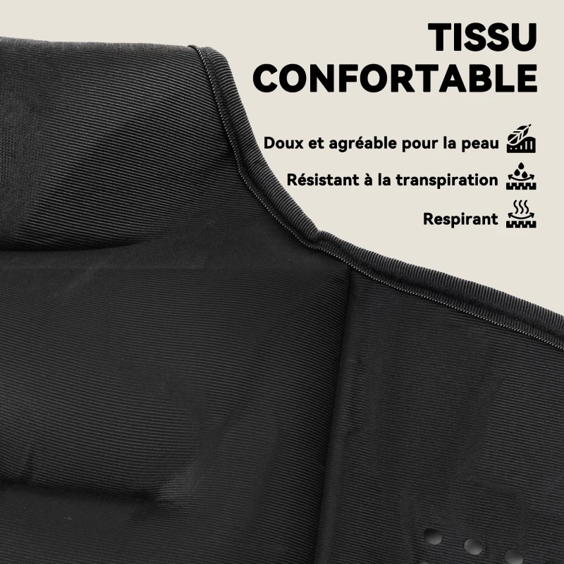 SPORTNOW Gilet lesté 8 kg veste lestée respirant avec sangles réglables et bandes réfléchissantes en sable de fer 43 x 33 cm noir