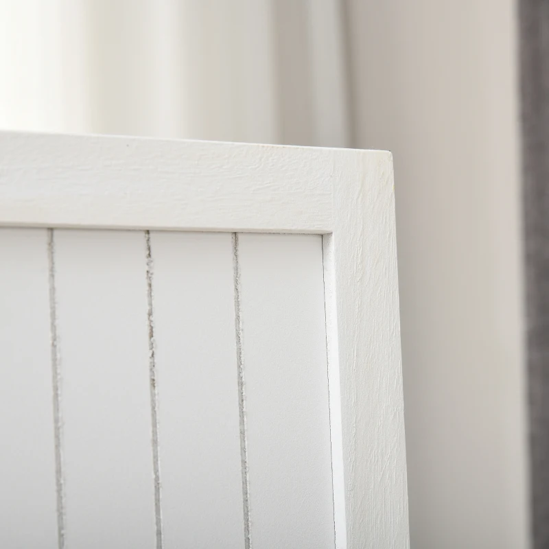 HOMCOM Paravent en bois séparateur de pièce closion intérieur pliable 3 panneaux en bois 120 x 170 cm blanc