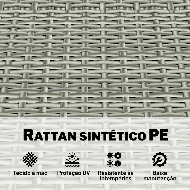 Outsunny Banco de Armazenamento Exterior 170 L com Almofada Lavável Encosto Apoios de Braços em Madeira de Acácia Cinzento Claro
