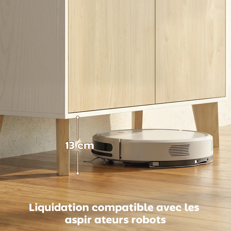 HOMCOM Buffet salon, meuble de rangement à 6 compartiments et portes à fermeture amortie, 80x40x135cm, blanc et bois naturel