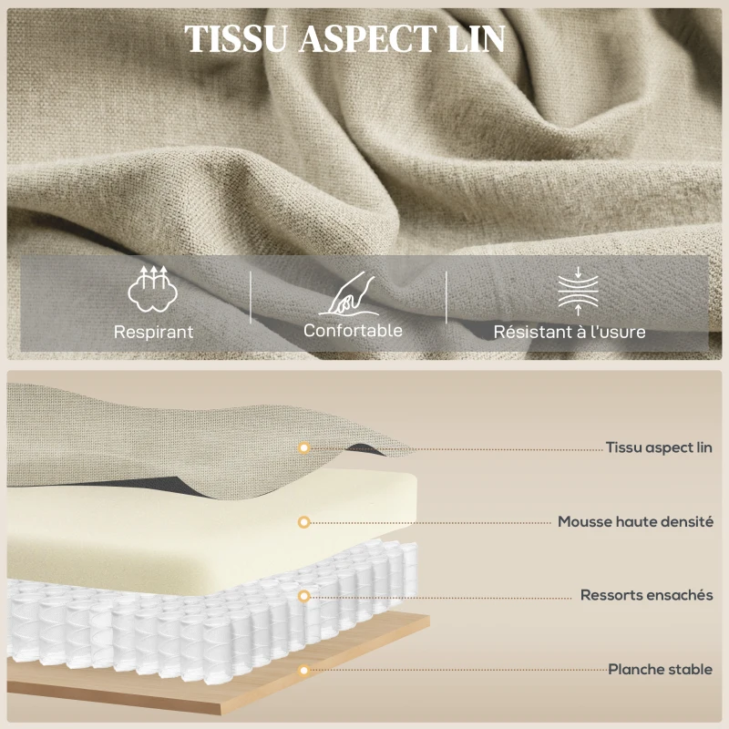 HOMCOM Fauteuil releveur électrique, fauteuil relax électrique avec fonction massage et chauffage, 87 x 87,5 x 108 cm, beige