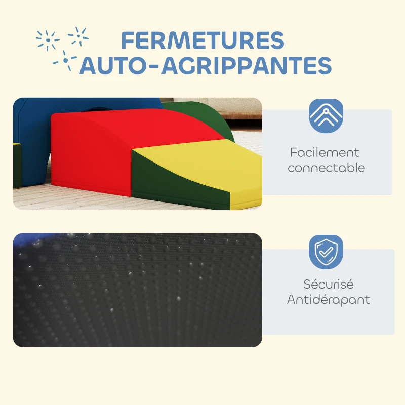 AIYAPLAY Module motricité bébé 5PCS parcours motricité bébé en mousse EVA pour enfants d'âge préscolaire, multicolore