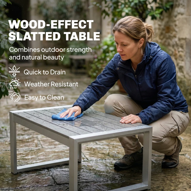 Outsunny 4 Seater Garden Furniture Set, Extra Wide Deep Garden Sofa Set with Olefin Cushions, Brushed Aluminium Frame, Dark Grey