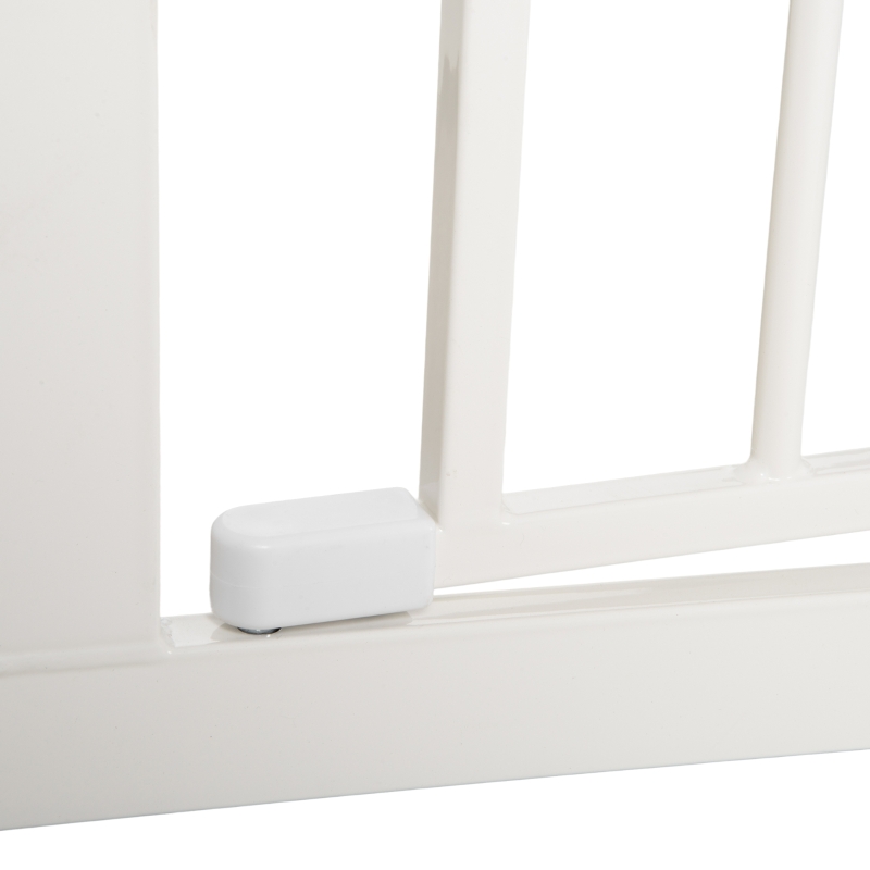 PawHut Porțiță pentru Câini și Animale de Companie cu 3 Extensii, Lățime Reglabilă, 74-147.5x76.2 cm, Alb