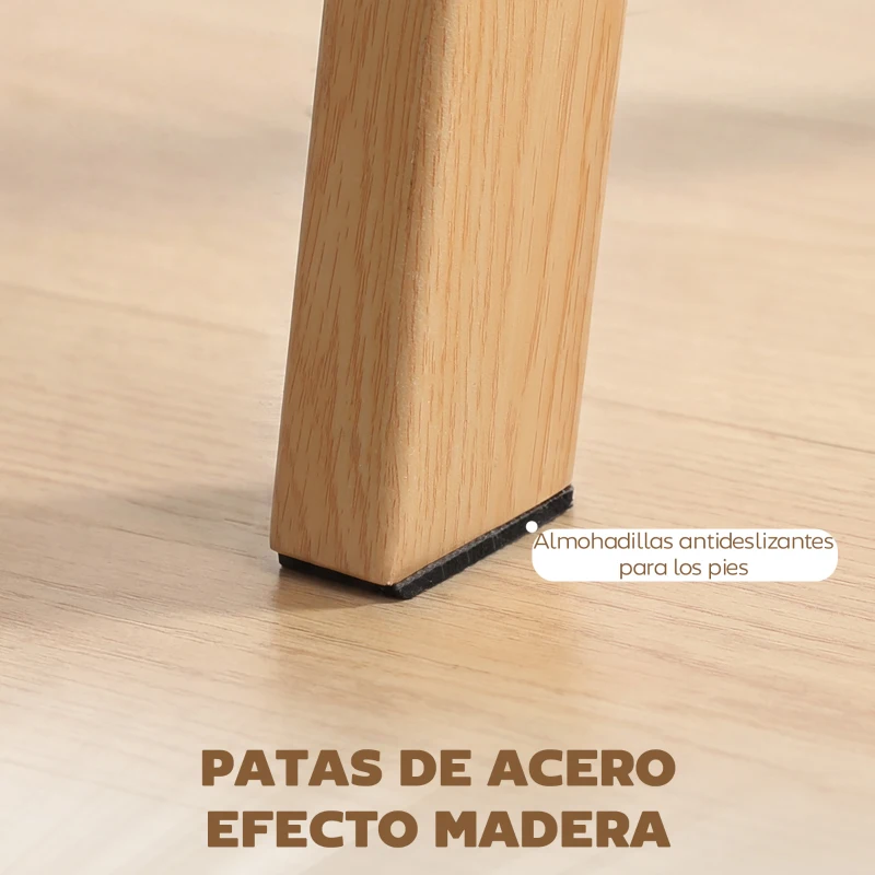 HOMCOM Mesa de Comedor Rectangular Moderna para 6 Personas Superficie de Vidrio Templado 150x75x76 cm Transparente