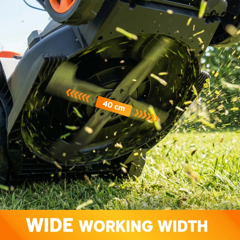 Outsunny 1800W Electric Lawnmower with 40cm Cutting Width, Mulching Feature, 50L Grass Collection Bag, 6 Cutting Heights