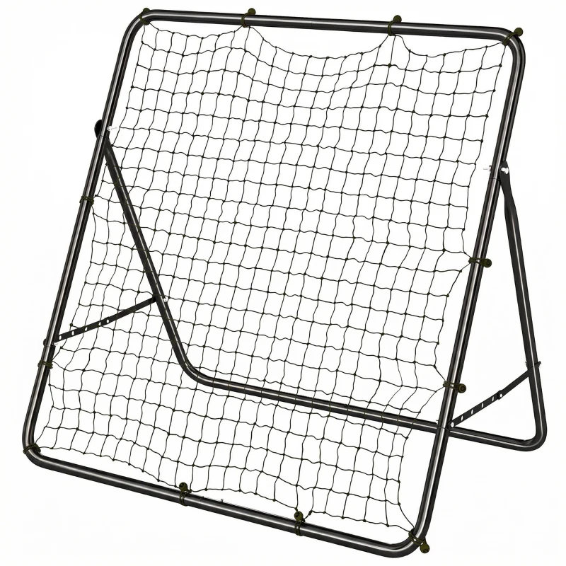 SPORTNOW Baliza Dobrável Rede de Treino de Futebol com Ângulo Ajustável em 5 Níveis com Estrutura de Aço 120x73x112 cm Preto