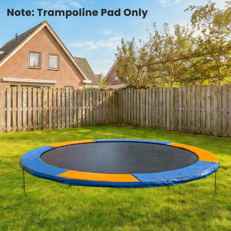 HOMCOM 8FT Trampoline Spring Cover, Plastic Trampoline Pad Replacement Safety Guard, Yellow and Blue