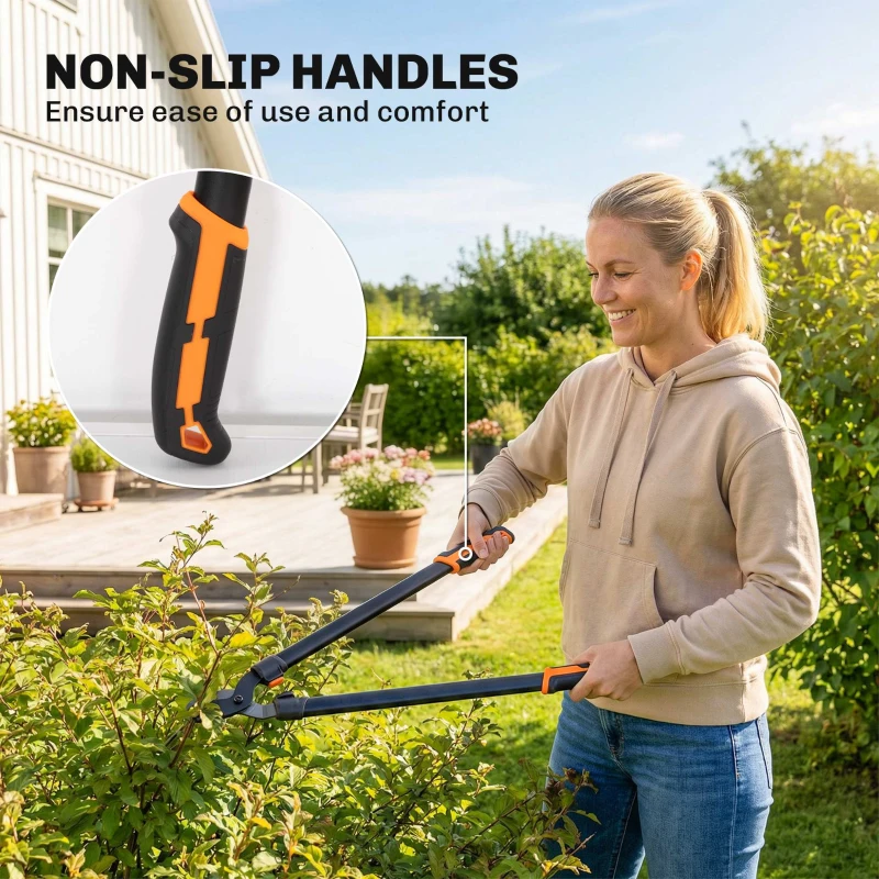 Outsunny 2-częściowy zestaw narzędzi ogrodowych: sekatory, nożyce, zestaw do pielęgnacji krzewów