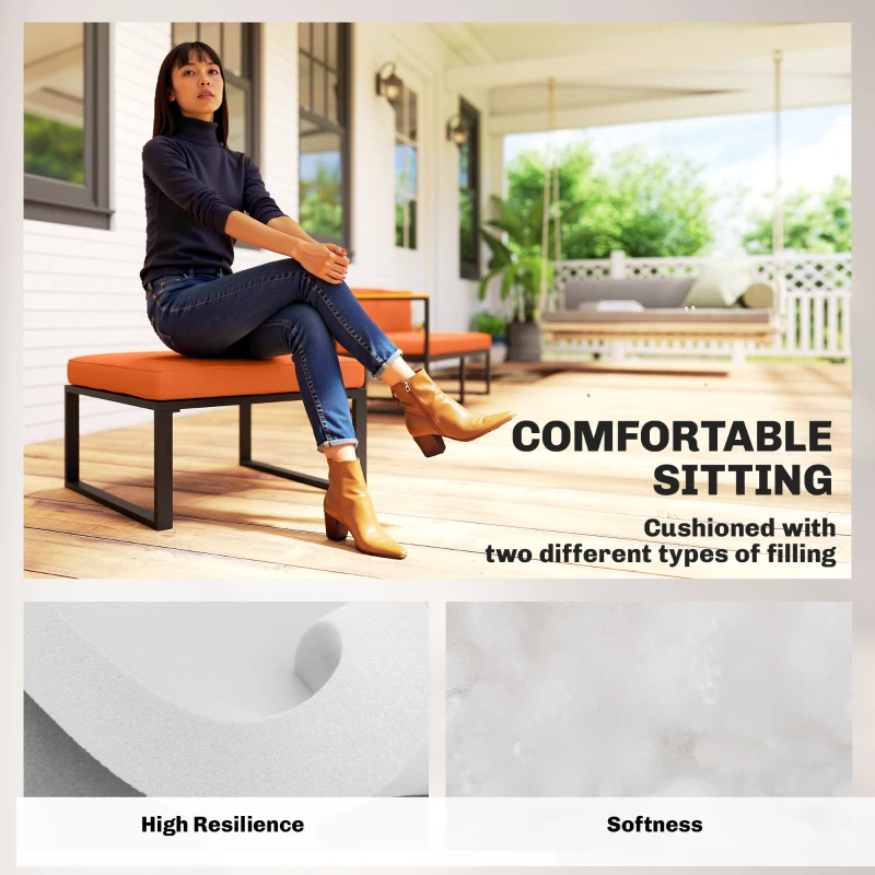 Outsunny 14-piece Dining Set Cushions - Orange