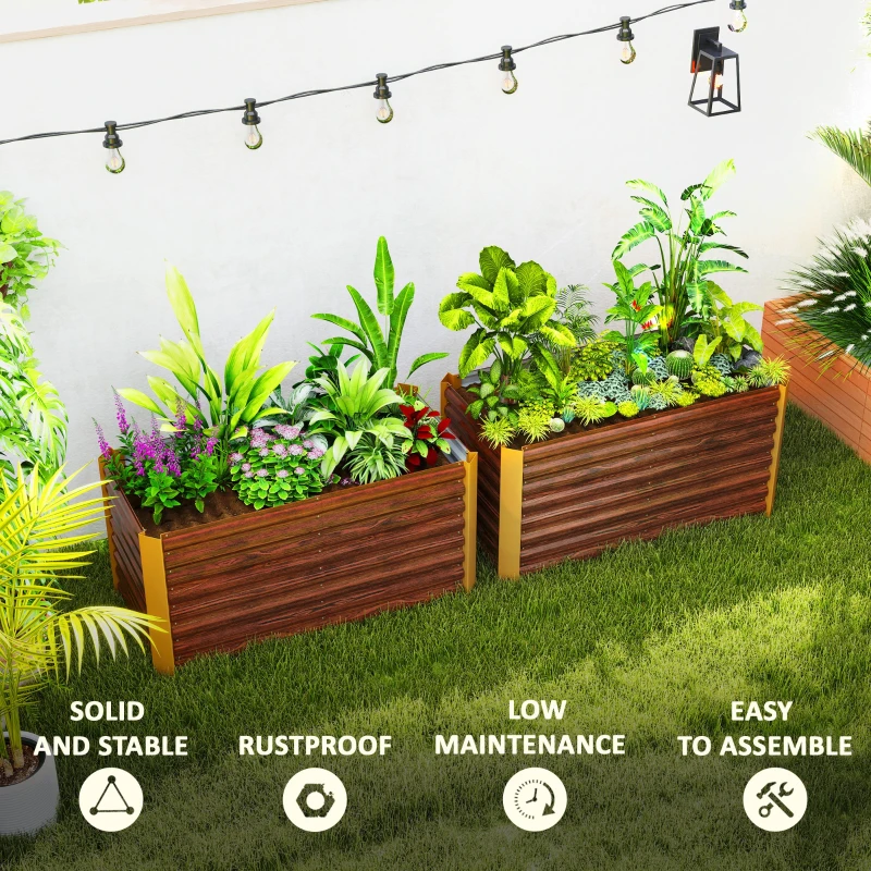 Wysokie łóżko ogrodowe, stal ocynkowana, odporne na warunki