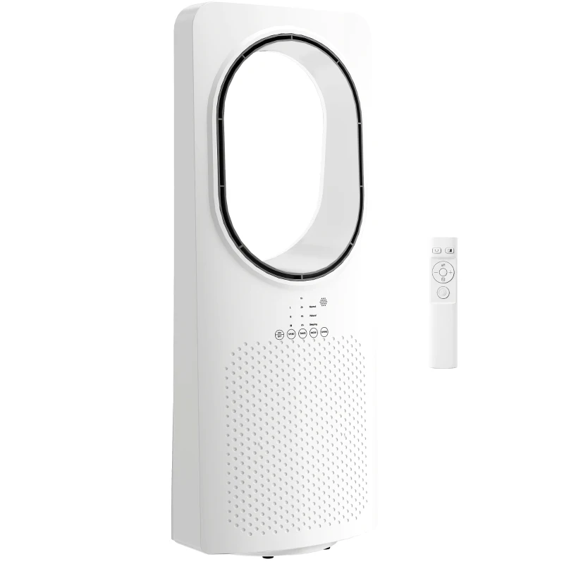 HOMCOM Ventilateur colonne ultra-silencieux 36 dB, ventilateur tour, oscillant à 45°, 3 vitesses, 3 modes, télécommande, noir