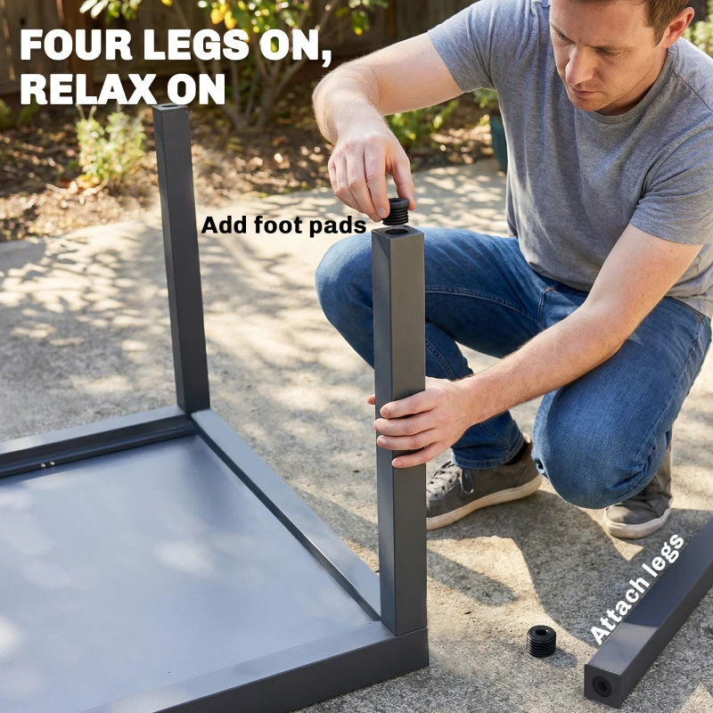 Outsunny Extending Garden Table for 6-10, Aluminium Outdoor Dining Table with Tempered Glass Top, Grey