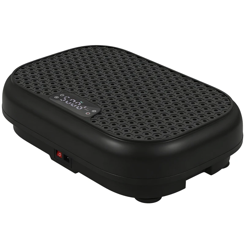 SPORTNOW Plateforme Vibrante Fitness Appareil de Musculation 200W Plaque Vibrante 120 Vitesse 5 Programmes Perte de Poids Noir