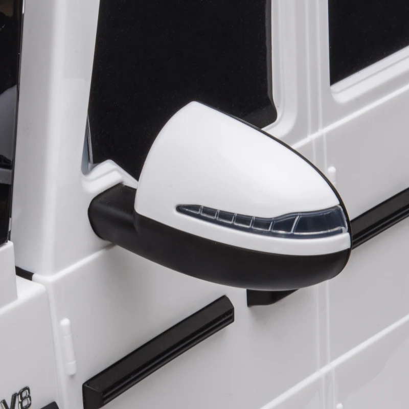 HOMCOM Mercedes Benz G500 Licensed 12V Kids Electric Ride On Car Toy with Parental Remote Control, 3-8 Years Old - White