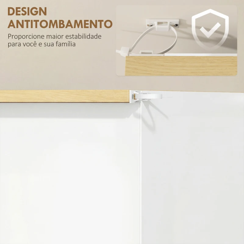 HOMCOM Sapateira Branca Estreita Armário Sapateiro Alto com 3 Gavetas para 12 Pares de Sapatos para Corredor 72x26x112 cm