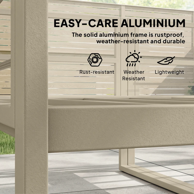 Outsunny 5 Seater Aluminium Garden Furniture Set, Garden Sofa Set with Thick Cushions for Patio and Balcony, Outdoor, White