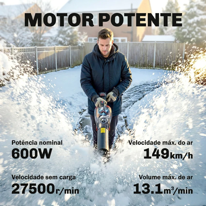 Outsunny Soprador de Folhas Sem Fios 18 V com 2 Baterias 4.0 Ah e Carregador Motor Sem Escovas 600 W 3 Velocidades Correia para Ombro 149 km/h 96x16,5x29 cm Preto