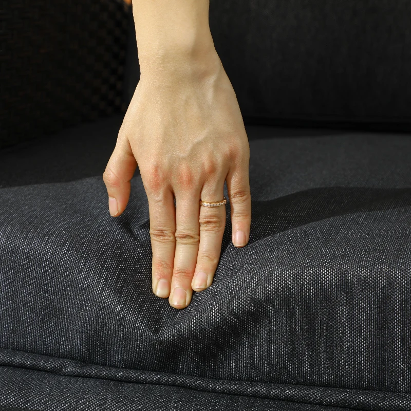 Outsunny Outdoor Recliner Chair with Adjustable Backrest and Footrest, Cushion, Side Tray, Dark Grey/Brown