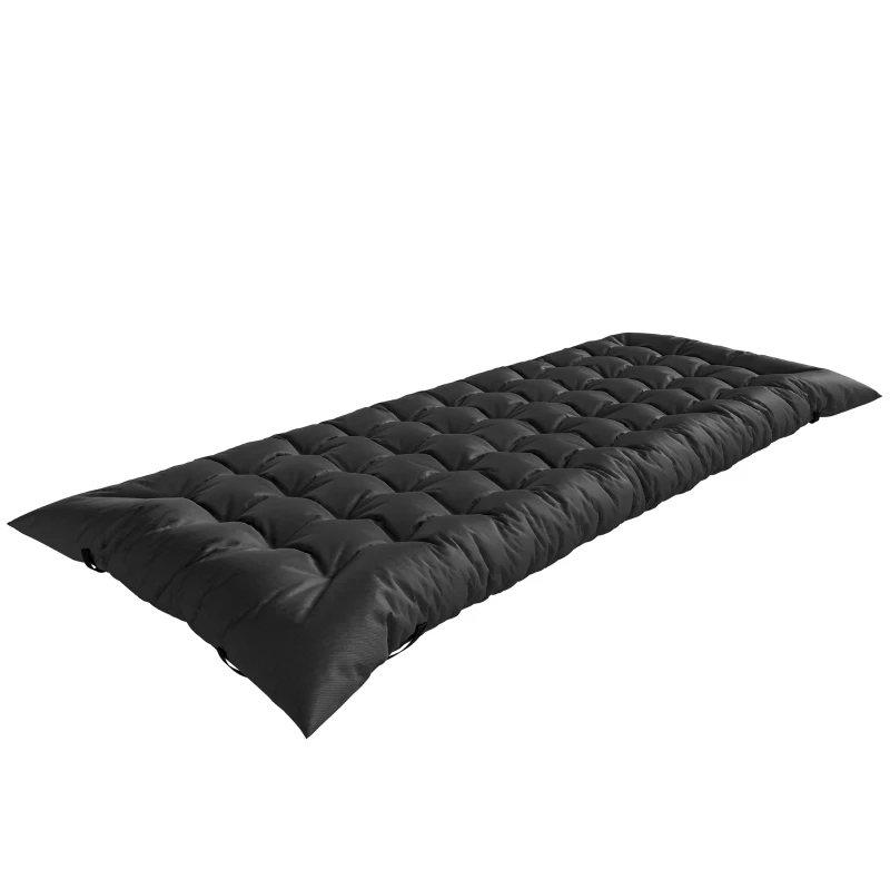 Outsunny Esterilla de Camping Plegable Portátil con Correas Antideslizante para Cama de Camping Tienda Viajes Negro
