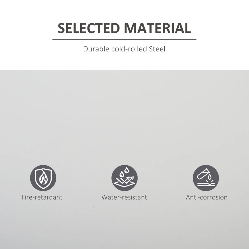 Vinsetto Cool Rolled Steel Tall Office Lockable Filing Cabinet, 2 Doors, 4 Internal Adjustable Shelves, Bookcase Cabinet Storage Unit, 80 L x 40 W x 184 cm