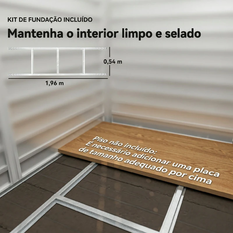 Outsunny Abrigo de Jardim Exterior 2,36m² 213x120x194 cm com Base Reforçada (Piso NÃO Incluído) e Portas de Correr Verde