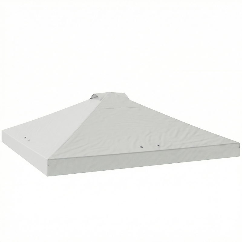 Outsunny Toldo de Pérgola de Recambio 3x3 m Techo de Repuesto para Carpa Plegable de Tela Oxford 210D Protección UV 50+ Blanco