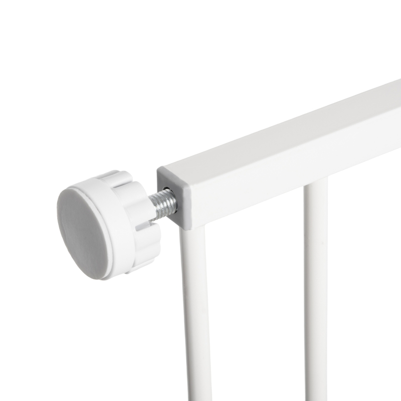 PawHut Porțiță pentru Câini și Animale de Companie cu 3 Extensii, Lățime Reglabilă, 74-147.5x76.2 cm, Alb