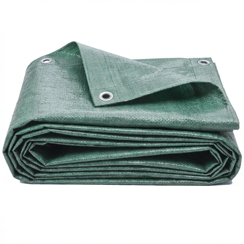 Outsunny 4 x 6m Waterproof Tarpaulin, 90GSM Tear-Resistant PE Tarp with Reinforced Grommets, UV Protected Cover