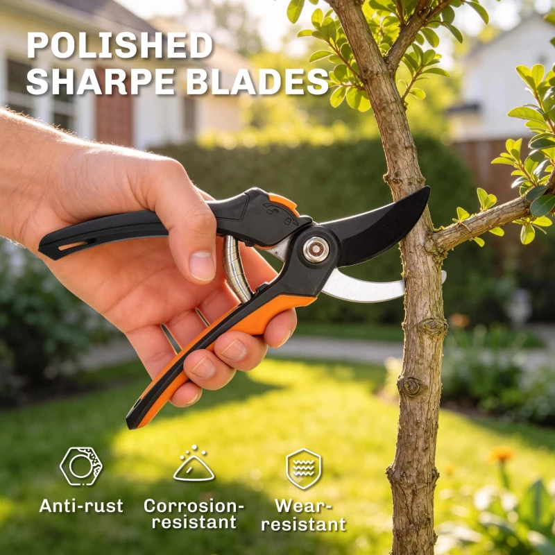 Outsunny 2-częściowy zestaw narzędzi ogrodowych: sekatory, nożyce, zestaw do pielęgnacji krzewów