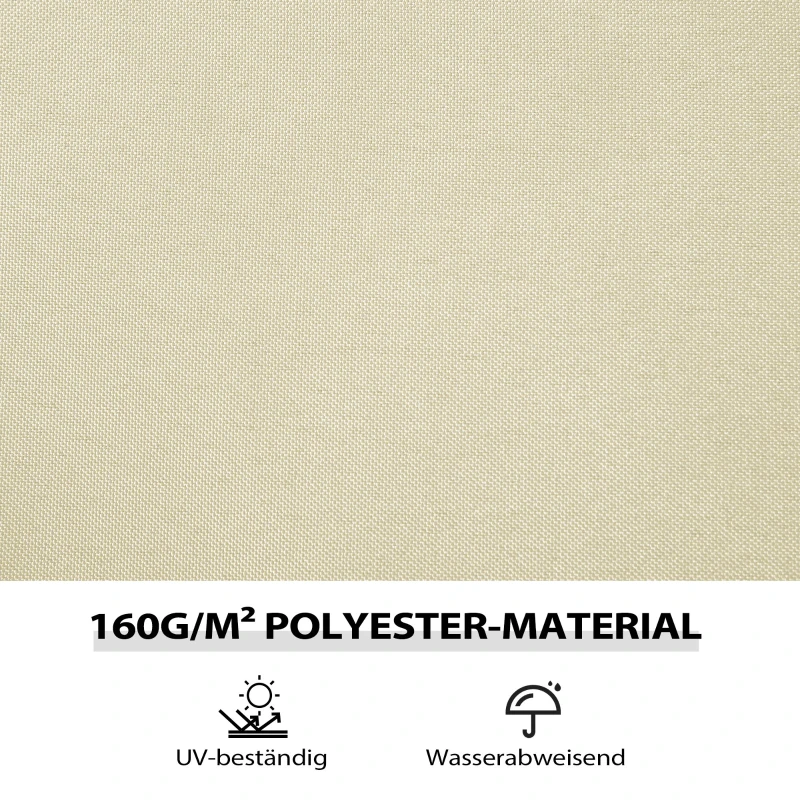 Outsunny Pavillon-Seitenwände, 4 Seitenwand-Paneele für Gartenpavillon, mit Reißverschluss, 3 x 3 m Pavillon, Cremeweiß