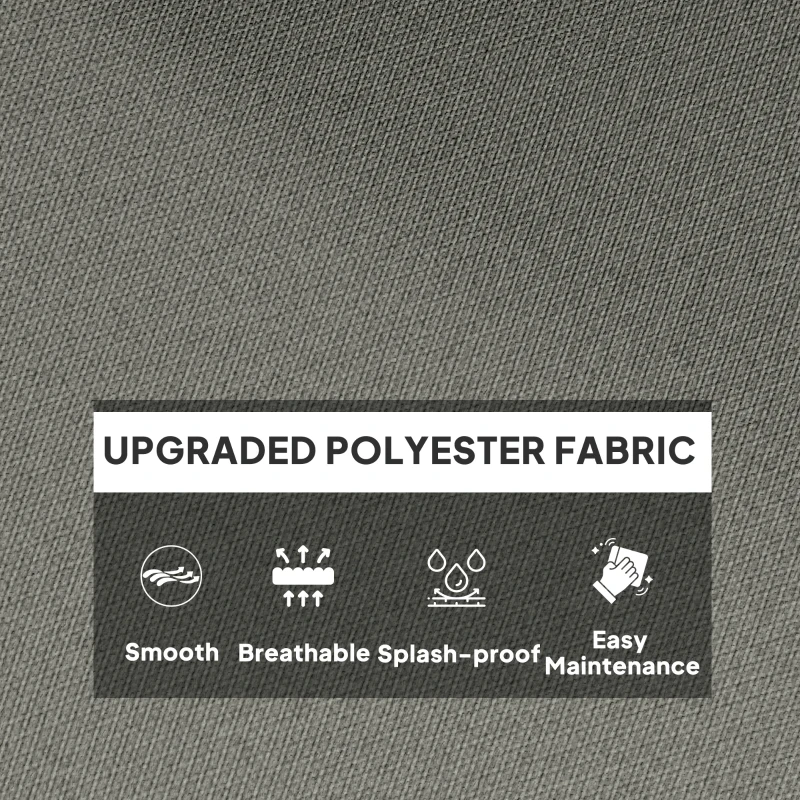 Poduszka na krzesło 120x100 cm, szara, związywacze