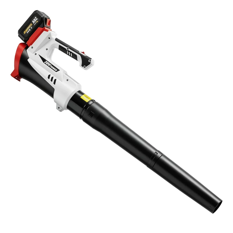 Outsunny Souffleur Aspirateur Broyeur à Feuilles 250 W avec Batterie 4000mAh et Chargeur, 6 Vitesses, 149 km/h, Blanc