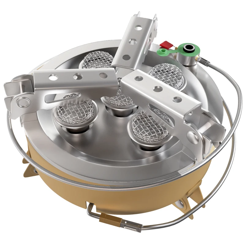 Outsunny 7000W Camping Stove with Piezo Ignition, High Power Gas Stove with 50kg Capacity and Carry Bag for Outdoor Hiking Khaki