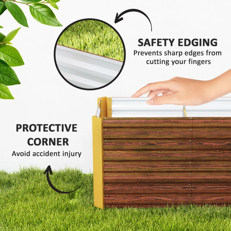 Wysokie łóżko ogrodowe, stal ocynkowana, odporne na warunki