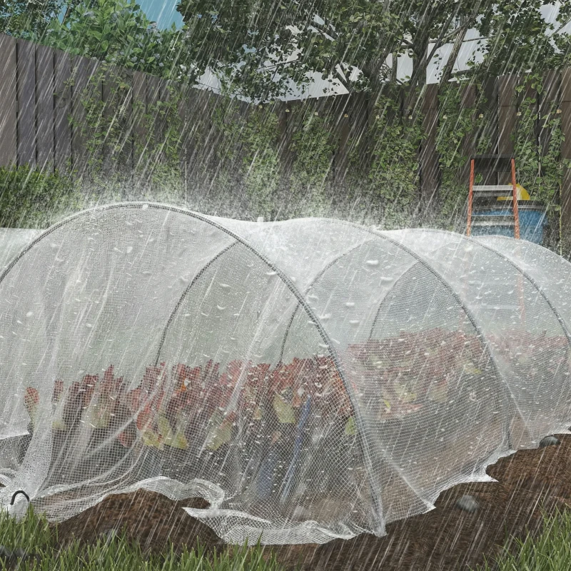 Outsunny 3 x 5m Waterproof Tarpaulin, Heavy Duty 140GSM Tear-Resistant PE Tarp with Reinforced Grommets, UV Protected Cover