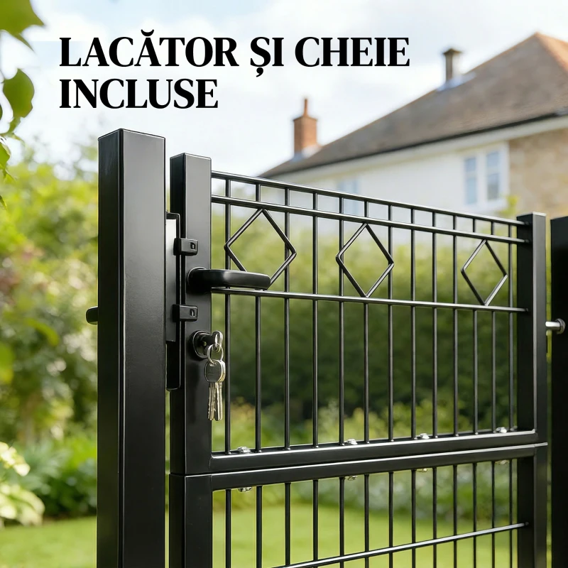 Outsunny Poartă mică pentru acces pietonal