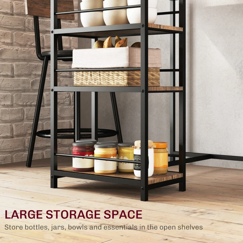 HOMCOM Stół barowy z 2 krzesłami, zestaw do kuchni, nowoczesny