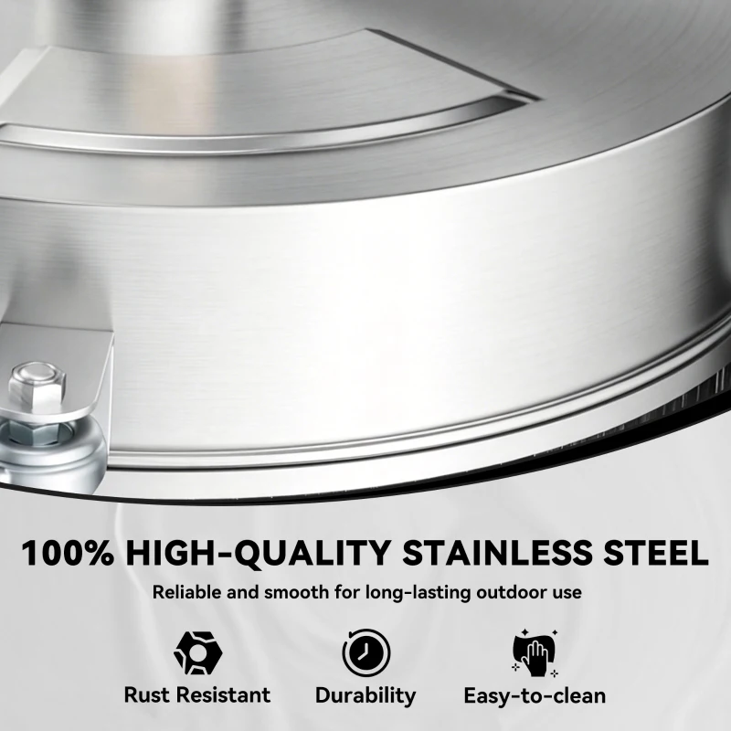 Outsunny Pressure Washer Surface Cleaner 3600 PSI Power Washer Rotary Surface Cleaner with 4 Wheels for Driveways