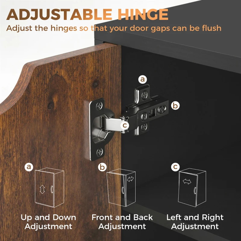 HOMCOM Mobilier de depozitare pentru birou 5 sertare 1 ușă poliță reglabilă, suport imprimantă pe roți, 78x40x66,5 cm, maro